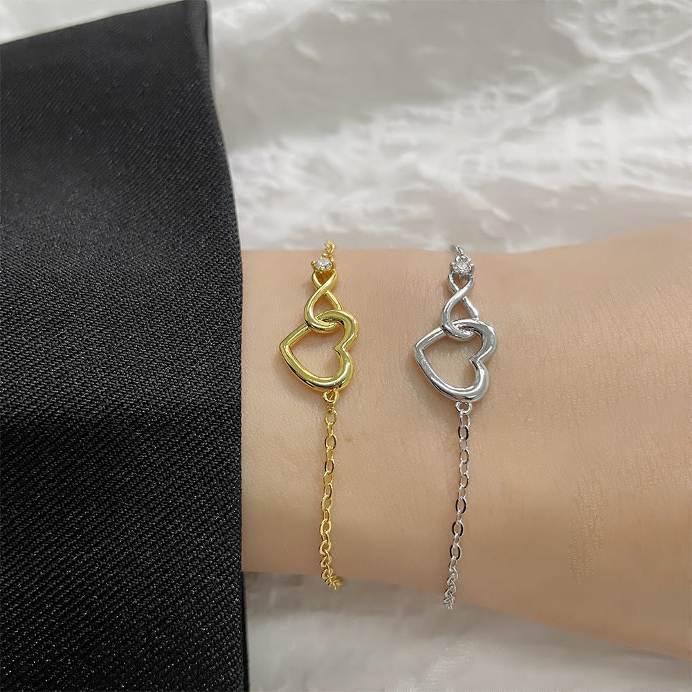 Heart-shape Bracelet Fashion Jewelry Versatile Love Bracelet Gift For Girlfriend Valentine's Day Jewelry / Accessories