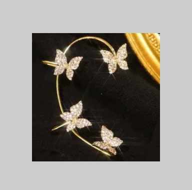 Fashion Earring Butterfly Ear Clip And Ear Hook Jewelry Jewelry / Accessories