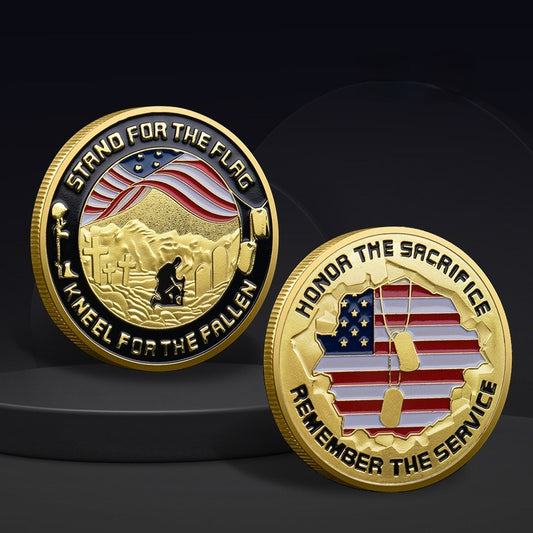 Military Coin Sacrifice Warrior Warrior Commemorative Coin American Flag Commemorative Meda Jewelry/Accessories