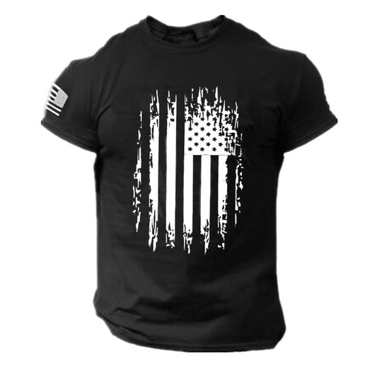 Men's 3D Printed American Flag T-shirt Apparel / Clothing