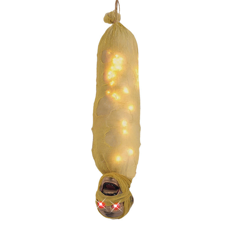 Halloween Inverted Mummy Induction Electric Luminous Hanging Ghost Home Ornaments