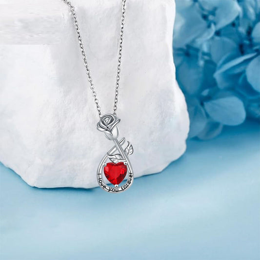 Rose Pendant Necklace Valentine's Day Gift For Girlfriend Jewelry/Accessories