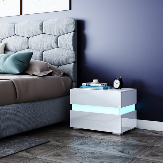 Commode minimaliste moderne à deux tiroirs, meuble de rangement central, table d'appoint