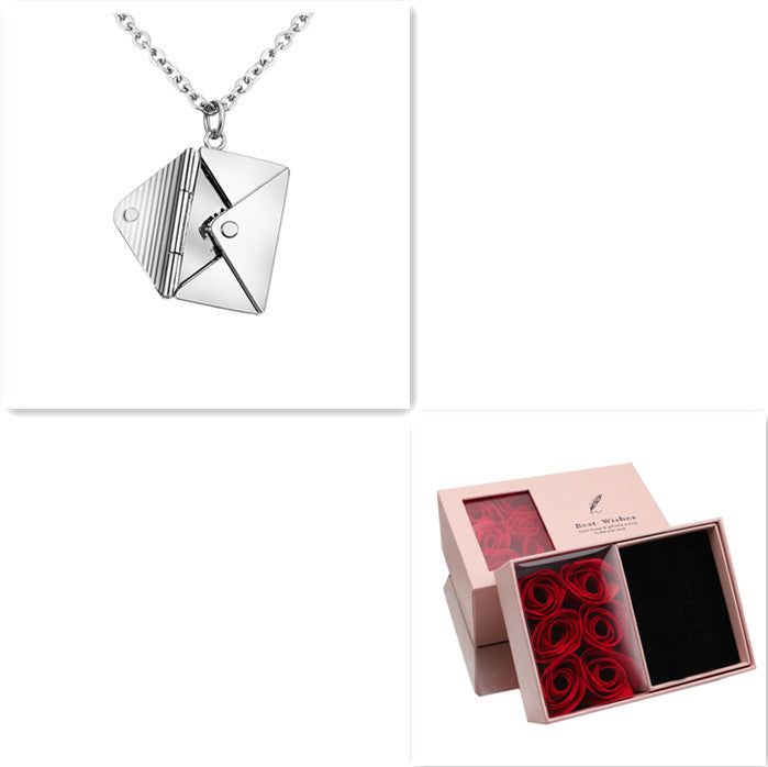 Fashion Jewelry Envelop Necklace Women Lover Letter Pendant Best Gifts For Girlfriend Jewelry / Accessories