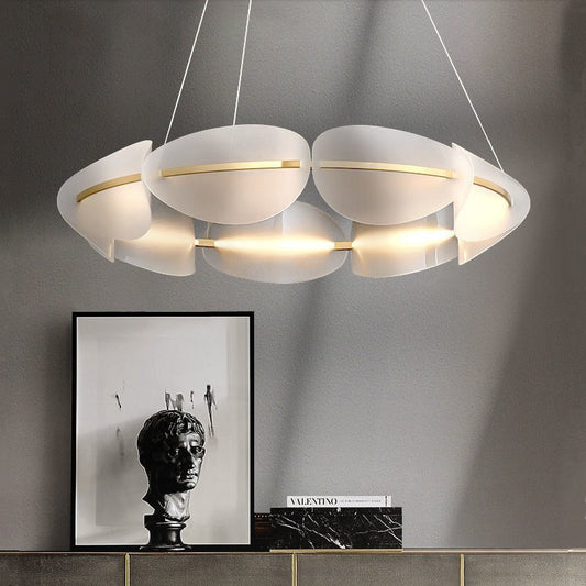 Lustre de salon, lampe annulaire de salle à manger et de salle d'étude