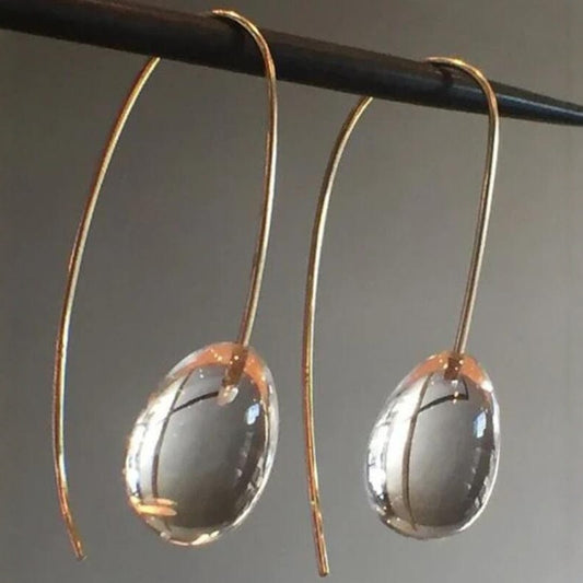 Ornament Simple Personality Glass Ball Ear Ring Jewelry/Accessories
