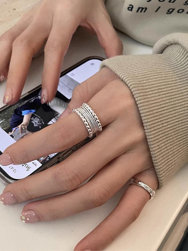 Light Luxury Woven Twisted Multilayer Niche Design Opening Adjustable Exquisite Rings/Jewelry & Accessories