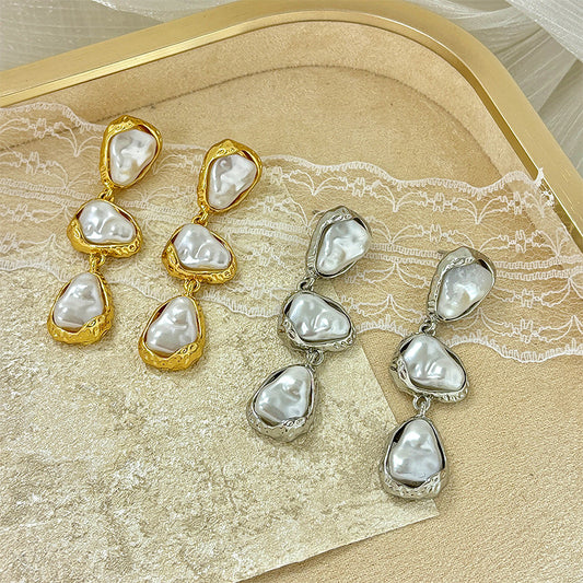 European And American Long Pearl Earrings Women's Niche Normcore Bag Jewelry/Accessories