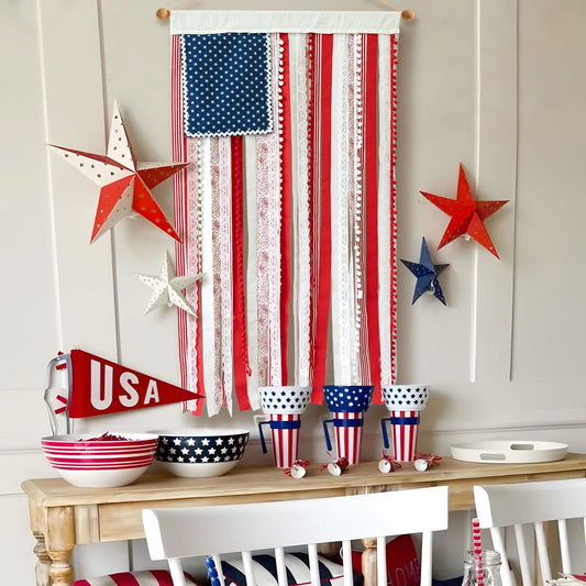 American Independence Day Garland XINGX Flag Banner Flags & Banners