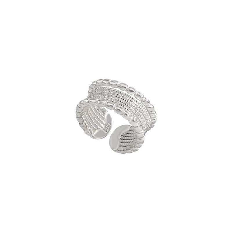 Light Luxury Woven Twisted Multilayer Niche Design Opening Adjustable Exquisite Rings/Jewelry & Accessories