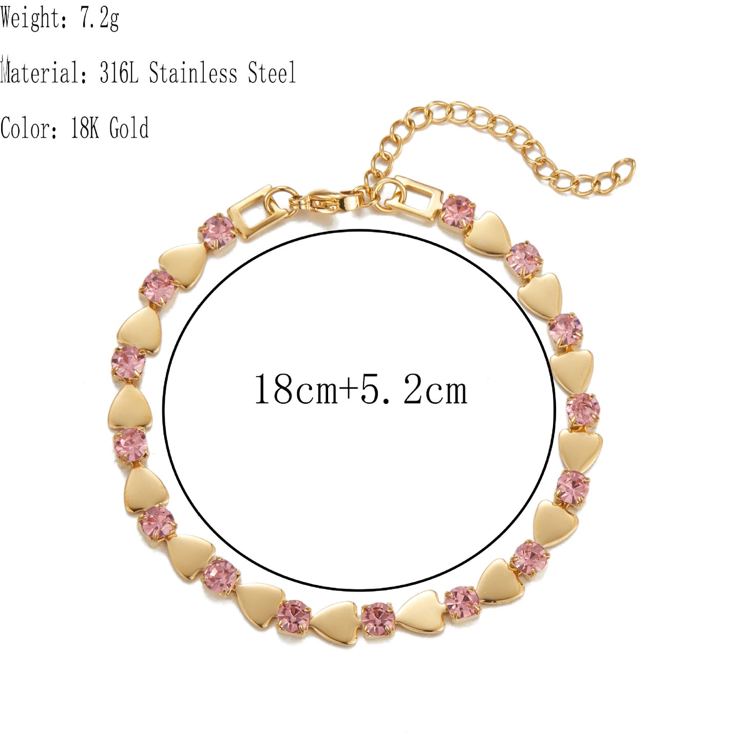 Fashionable 18K Titanium Steel Bracelet Hip-hop And Niche Style Jewelry & Accessories