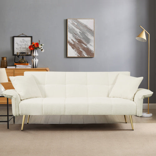 70.1 Inches  Futon Sofa Bed, Convertible Double Sofa Bed With Folding Armrests For Living Rooms And Small Spaces Furniture