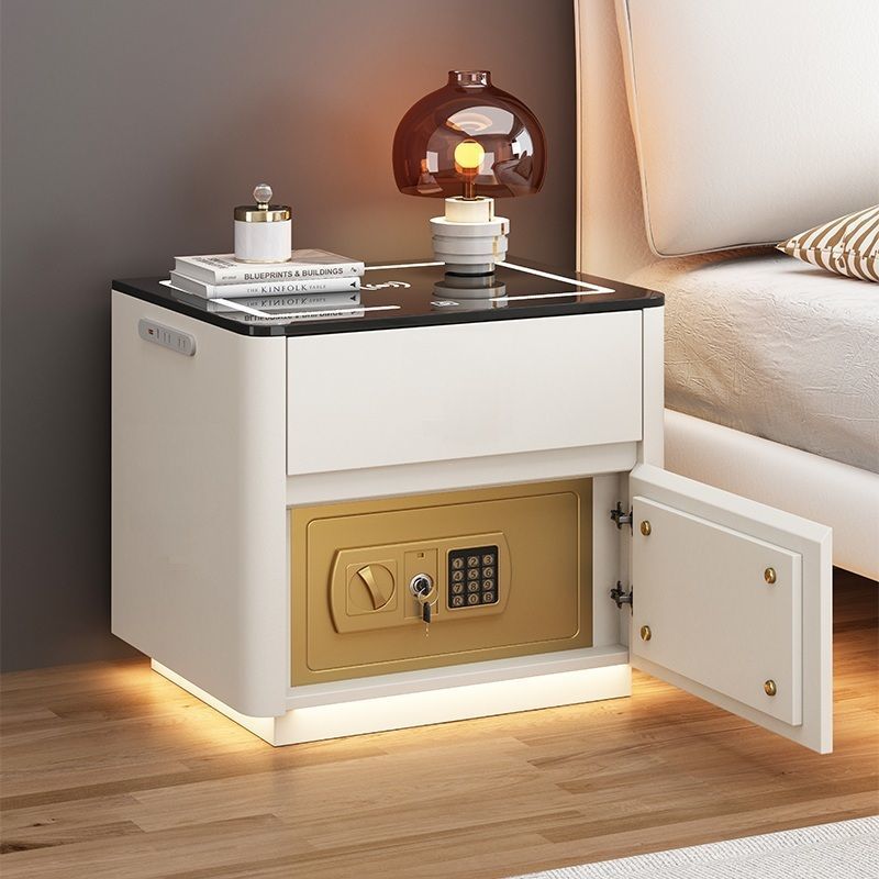 Home Bedroom Multi-functional Smart Safe Bedside Table Wireless Integrated Charging Safe Furniture