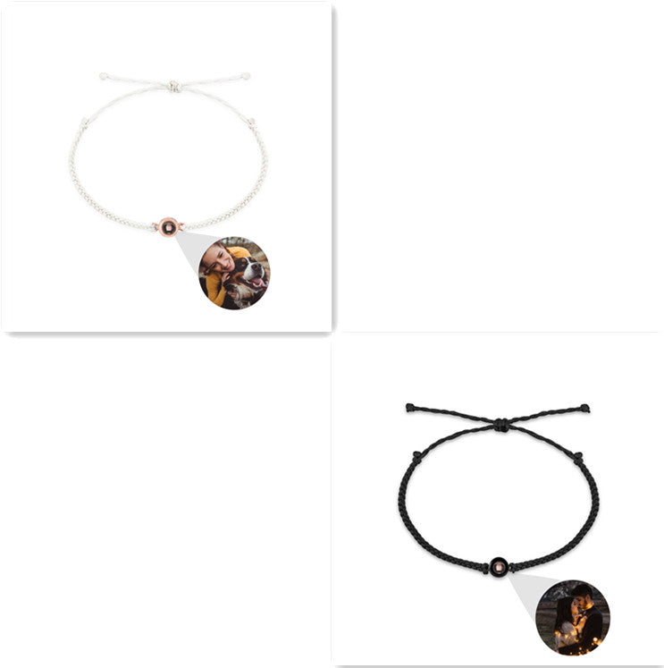 Creative Customized Color Photo Projection Bracelet Hand Woven Lovers Personality Jewelry For Men And Women Valentine's Day Gift Jewelry / Accessories