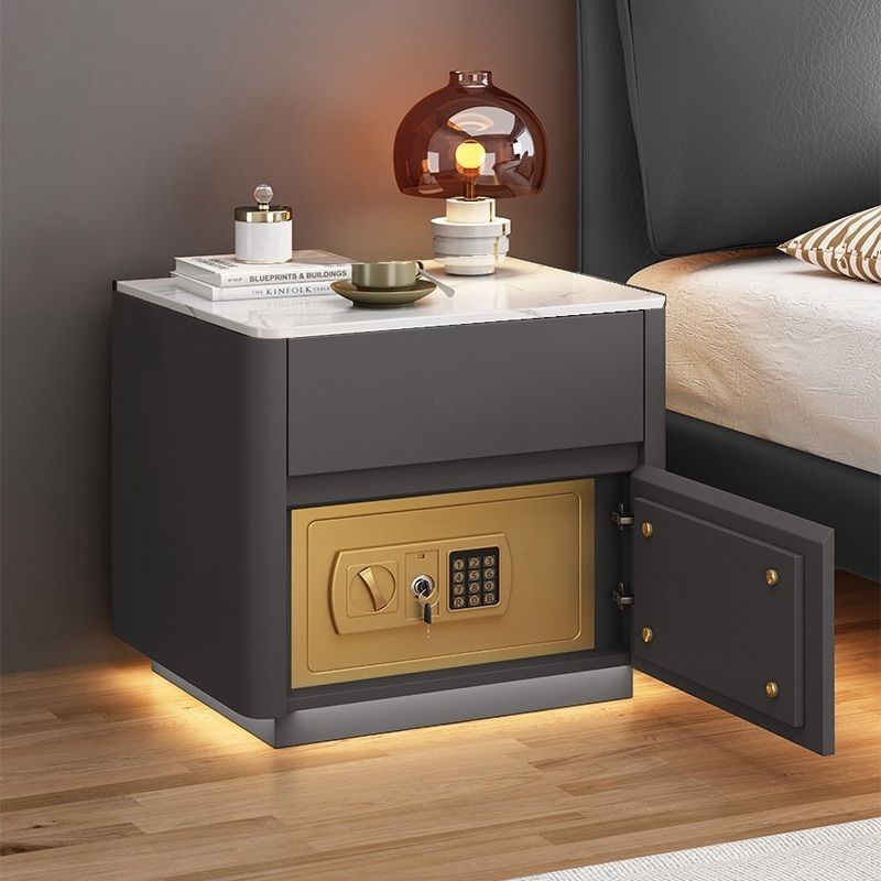 Home Bedroom Multi-functional Smart Safe Bedside Table Wireless Integrated Charging Safe Furniture