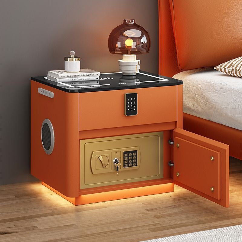 Home Bedroom Multi-functional Smart Safe Bedside Table Wireless Integrated Charging Safe Furniture
