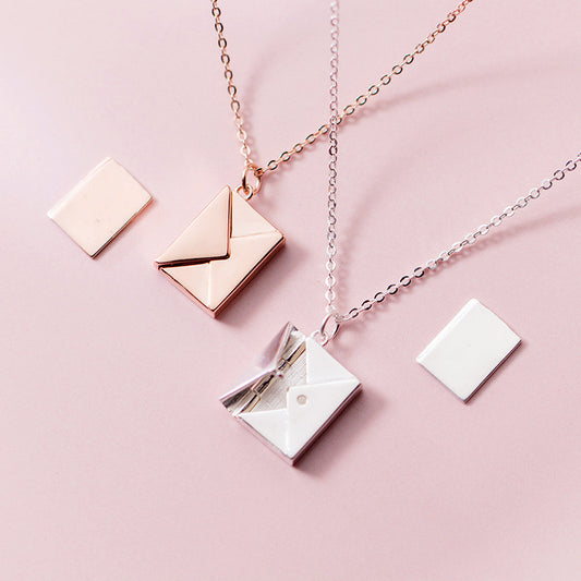 Fashion Jewelry Envelop Necklace Women Lover Letter Pendant Best Gifts For Girlfriend Jewelry / Accessories