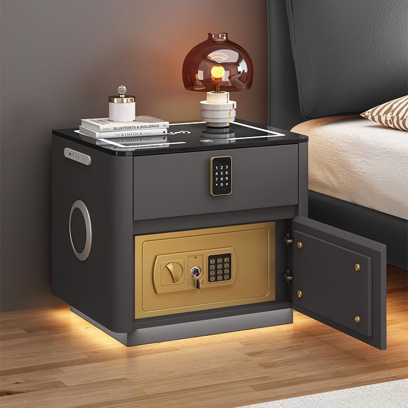 Home Bedroom Multi-functional Smart Safe Bedside Table Wireless Integrated Charging Safe Furniture