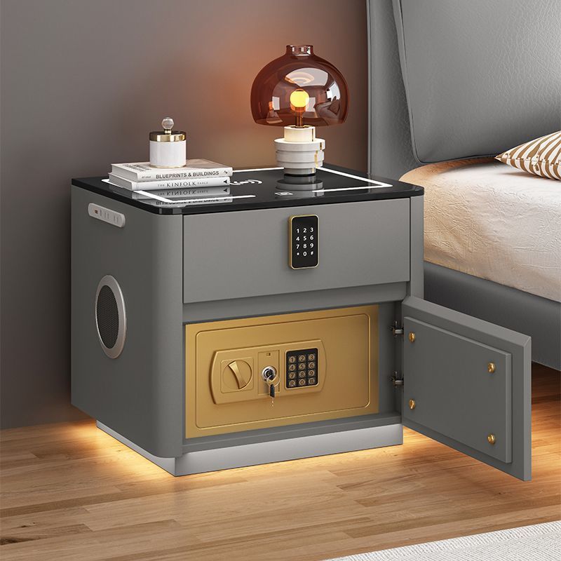 Home Bedroom Multi-functional Smart Safe Bedside Table Wireless Integrated Charging Safe Furniture