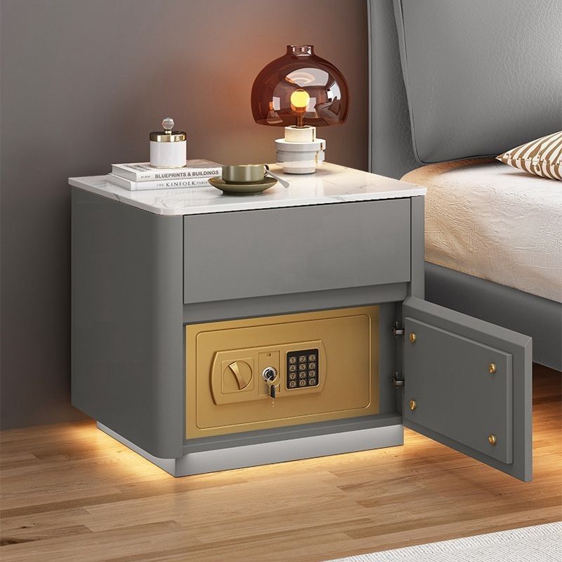 Home Bedroom Multi-functional Smart Safe Bedside Table Wireless Integrated Charging Safe Furniture