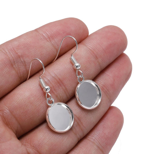 DIY Jewelry Accessories Ear Hook Round Empty Holder Jewelry/Accessories