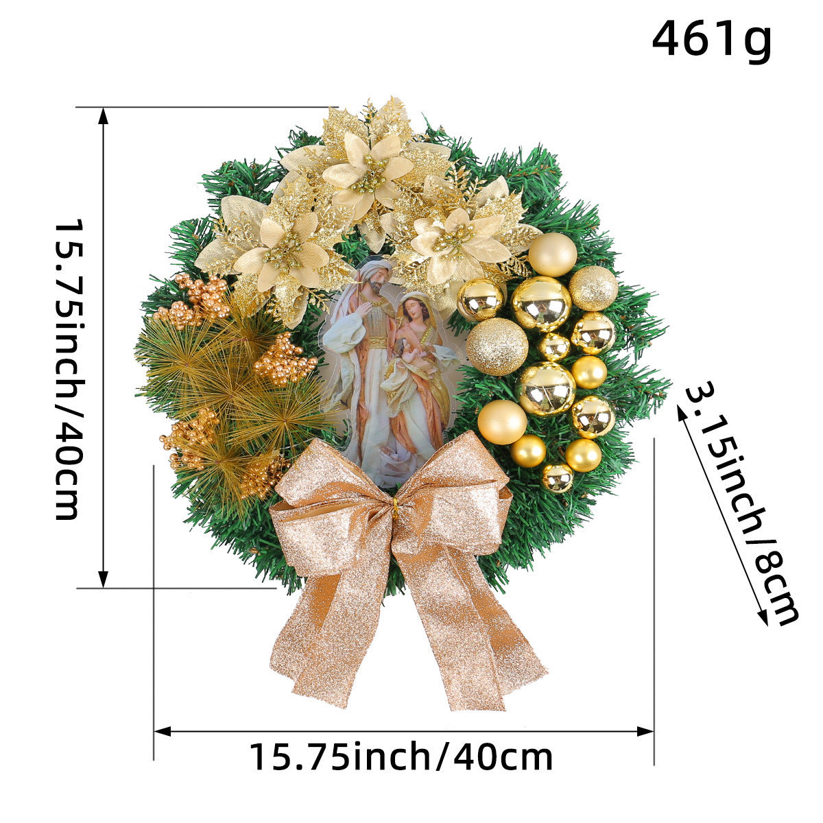 Christmas Light Wreath Door And Window Decoration Vine Ring Home Ornaments