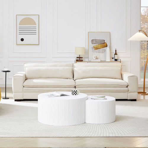 Medieval Sofa Sofa Modern Fabric Sofa For Living Room, Bedroom, Apartment, Home Office Beige Furniture