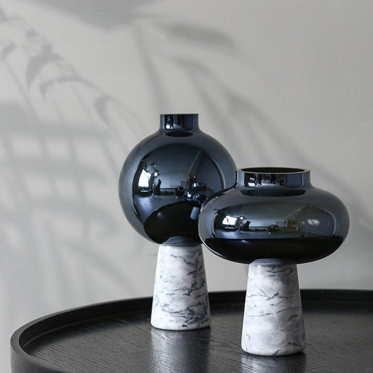Home Fashion Marble Glass Vase Ornaments