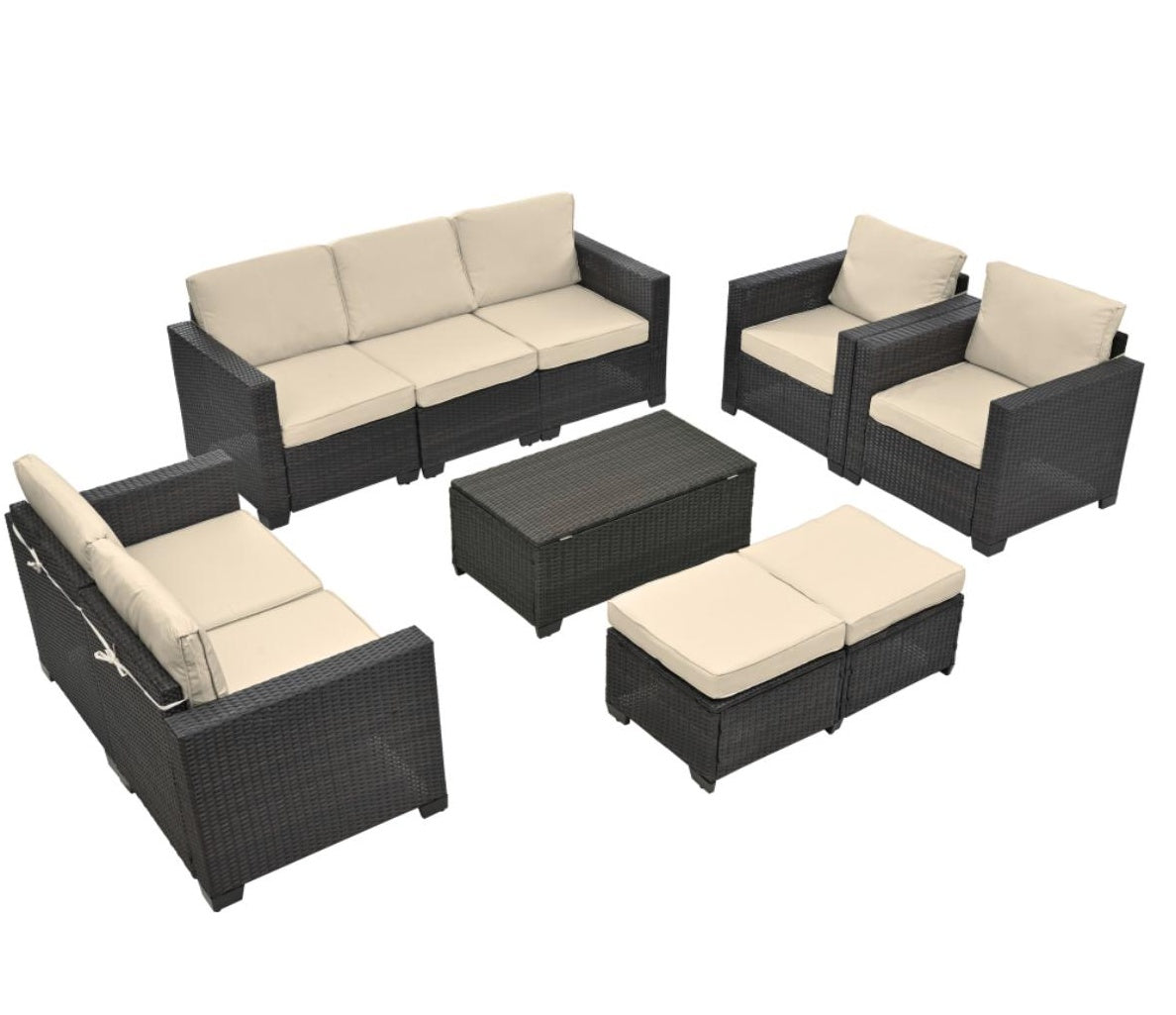 10 Piece Patio Furniture Set Outdoor Garden Patio Furniture
