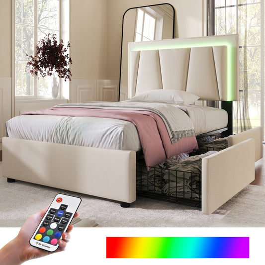 Wooden Storage Bed Bed Frame  Size  90cmx200cm