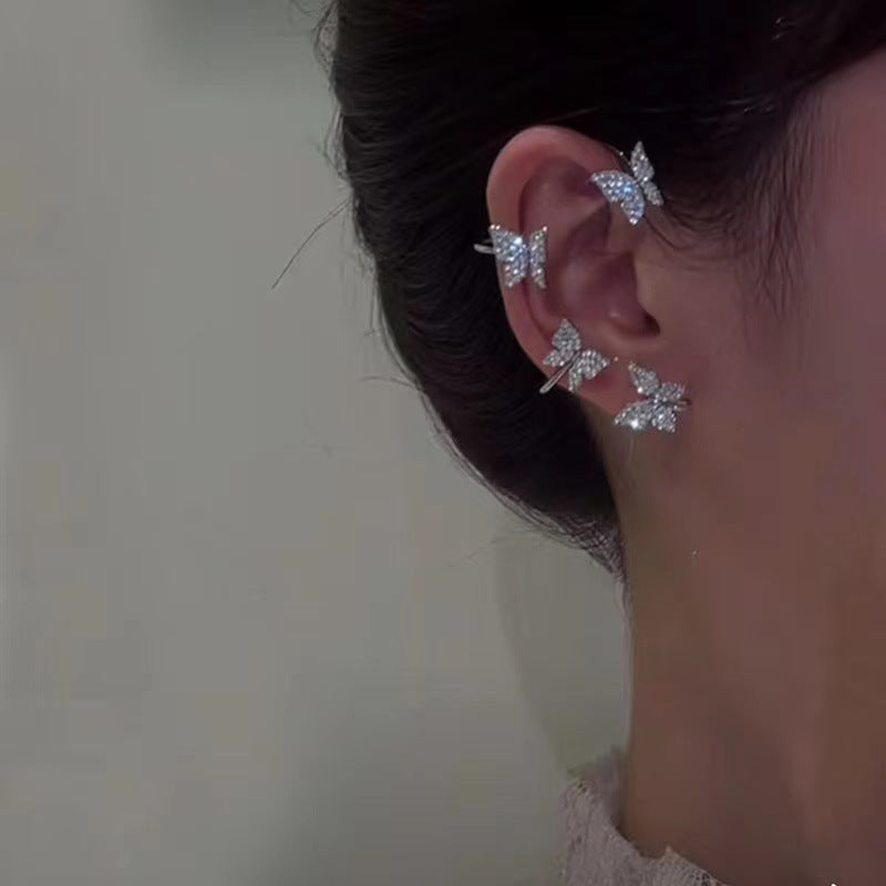 Fashion Earring Butterfly Ear Clip And Ear Hook Jewelry Jewelry / Accessories