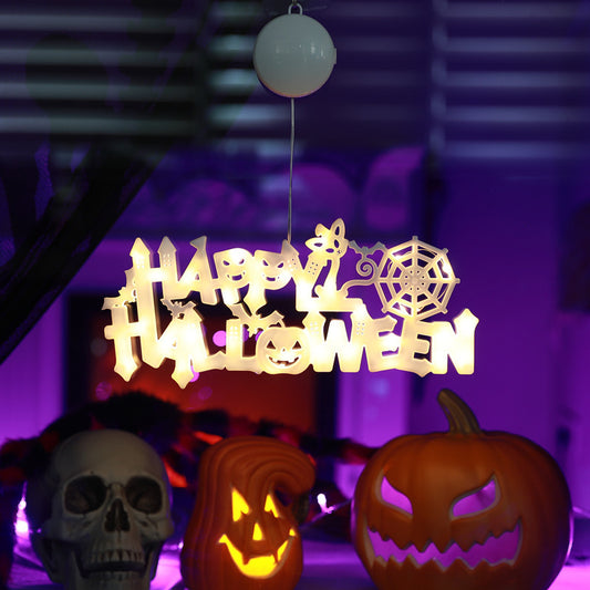 Halloween Decorative Light Door Plate Decorative LED Pendant Home Ornaments