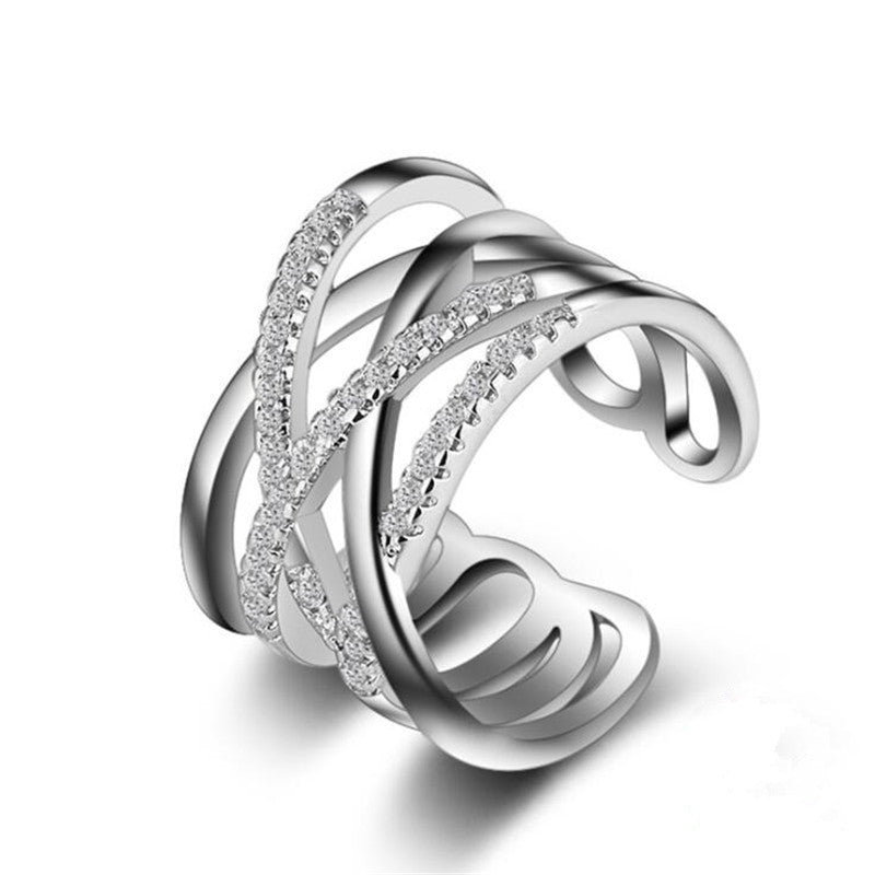 Single Diamond Ins Literary Ring Female