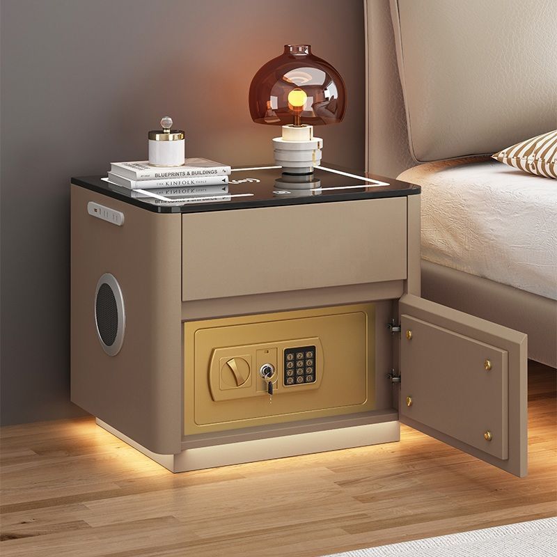 Home Bedroom Multi-functional Smart Safe Bedside Table Wireless Integrated Charging Safe Furniture