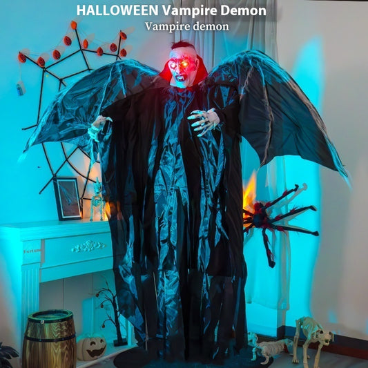Big Bat Vampire Pendant Ornament Induction Luminous Atmosphere Props Home Ornaments