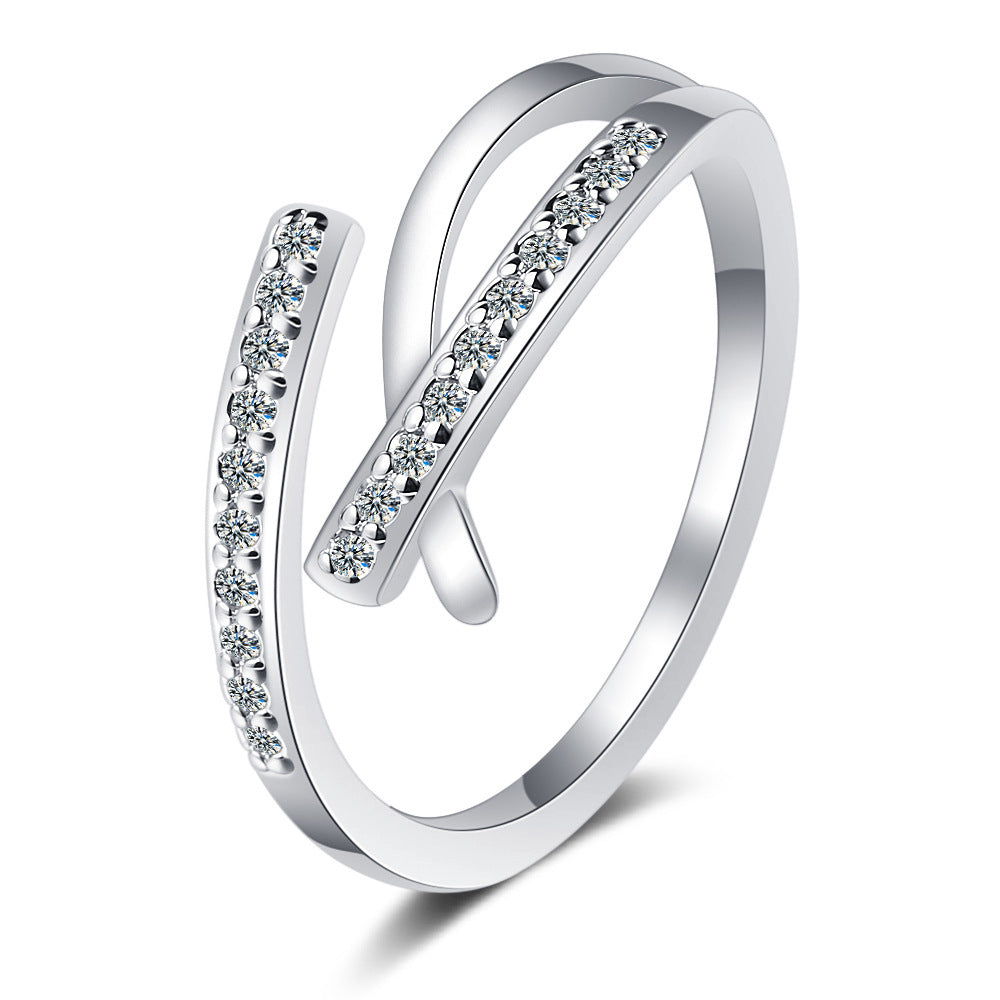 Single Diamond Ins Literary Ring Female