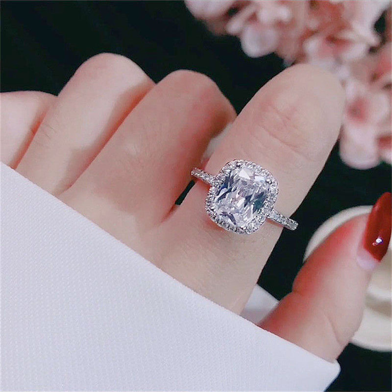 Rings For Women Bridal Wedding Anelli Trendy Jewelry Engagement Ring White Gold Color Anillos Jewelry / Accessories