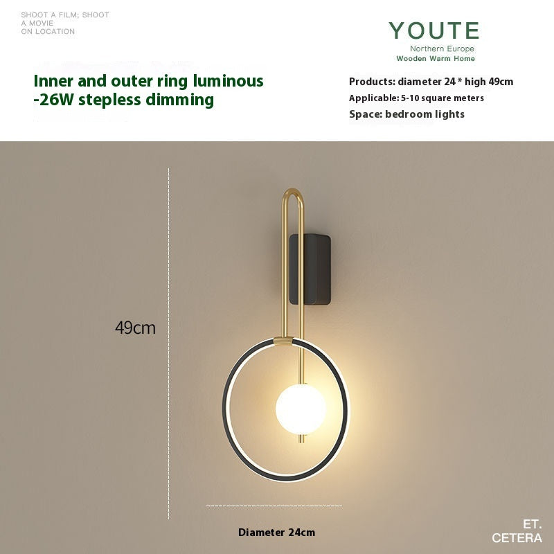 Bedroom Bedside Lamp Living Room Background Wall Lamp Lighting Home Essentials