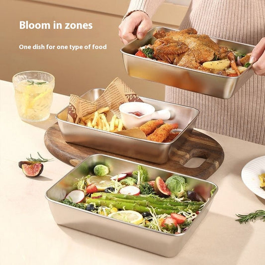Thickened Stainless Steel Plate Household With Lid Appliances Home Essentials