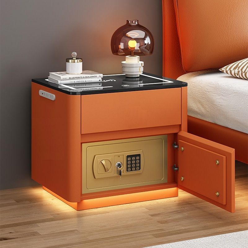 Home Bedroom Multi-functional Smart Safe Bedside Table Wireless Integrated Charging Safe Furniture