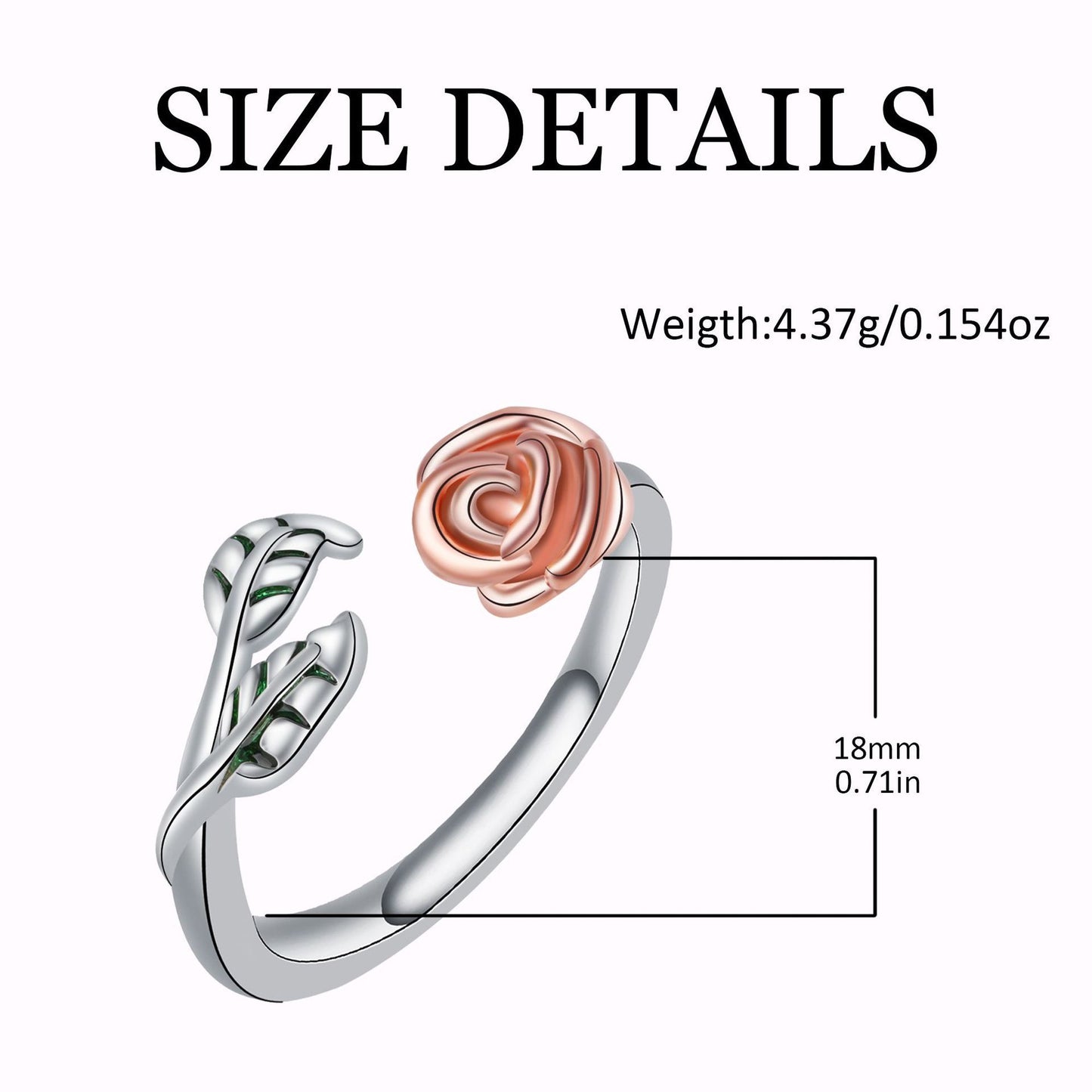 Creative Roses Ring Elegant Simple Twin Ring Jewelry/Accessories