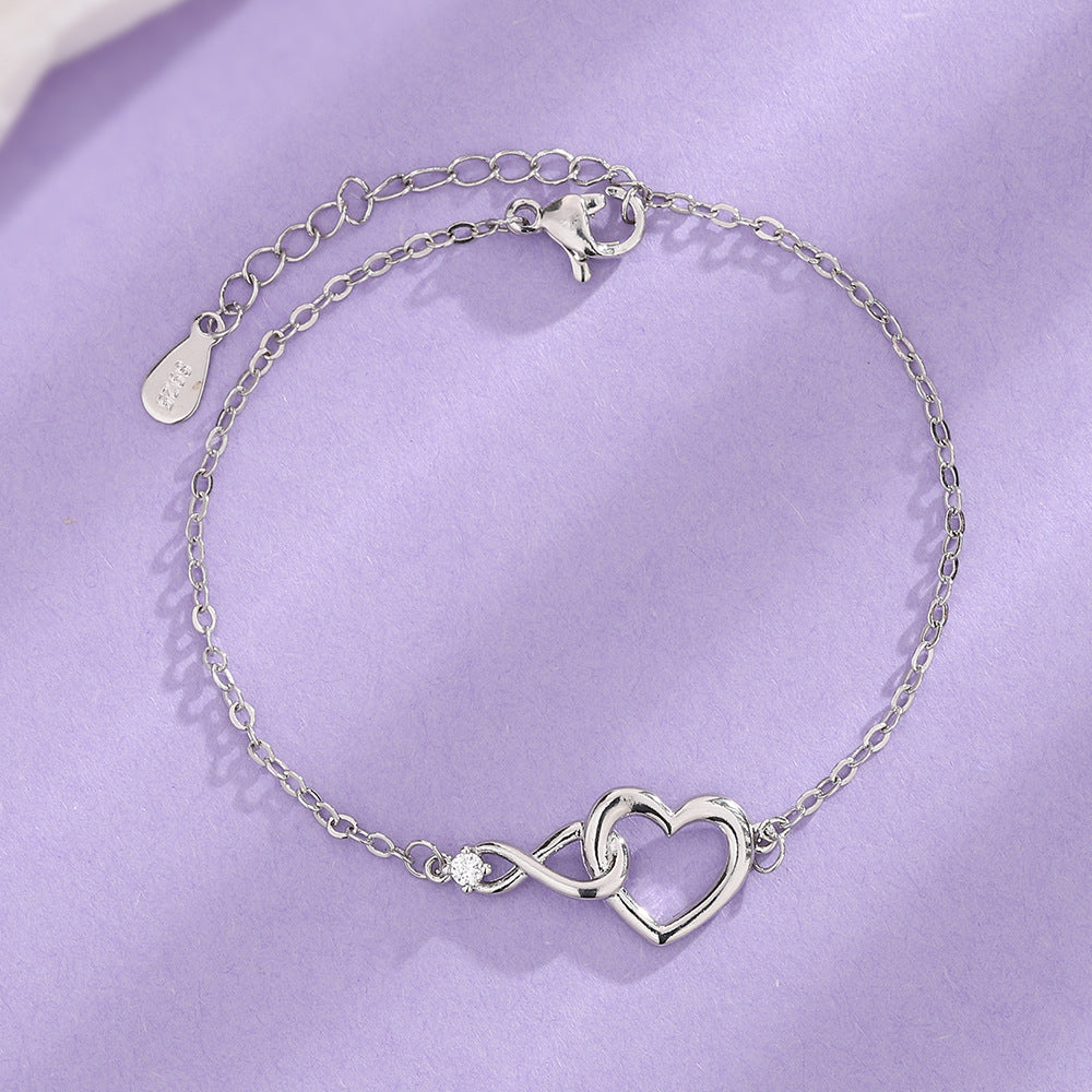 Heart-shape Bracelet Fashion Jewelry Versatile Love Bracelet Gift For Girlfriend Valentine's Day Jewelry / Accessories