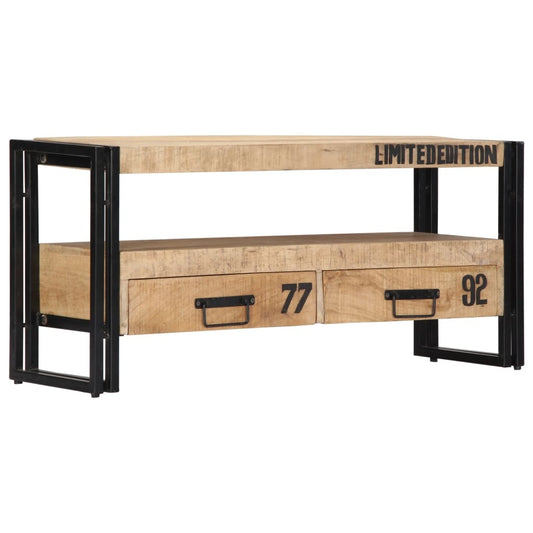 vidaXL TV Cabinet 100x30x45 cm Solid Mango Wood Furniture