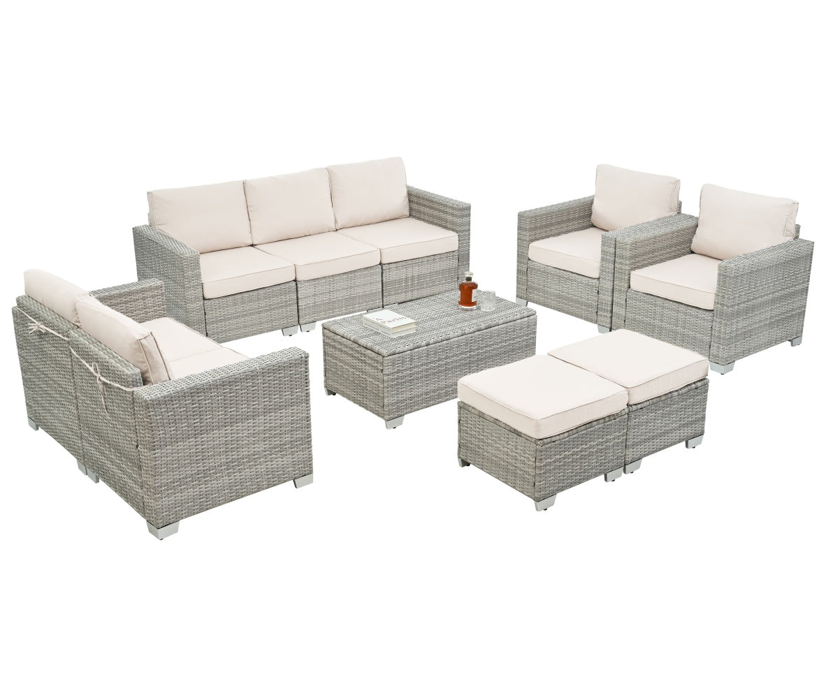 10 Piece Patio Furniture Set Outdoor Garden Patio Furniture