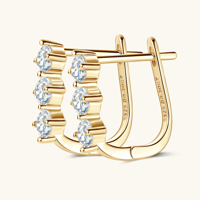Moissanite Earrings For Women Temperament Wild Jewelry & Accessories