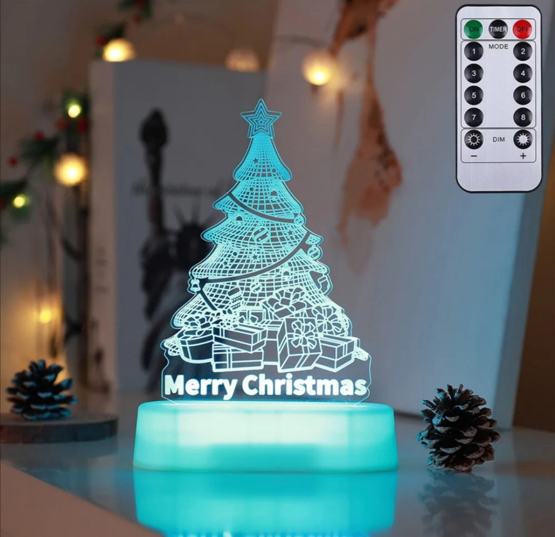 Christmas Decoration 3D Lamp Acrylic LED Night Lights New Year Valentines Day Christmas Kids Gift Christmas Ornaments Home Ornaments
