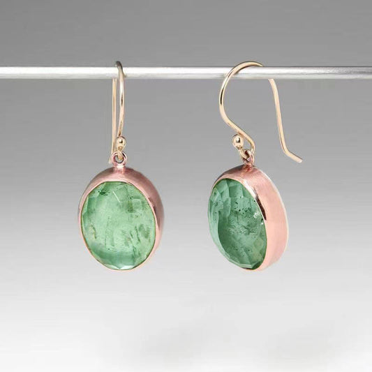 Drop-shaped Blue Gem Earrings Jewelry/Accessories