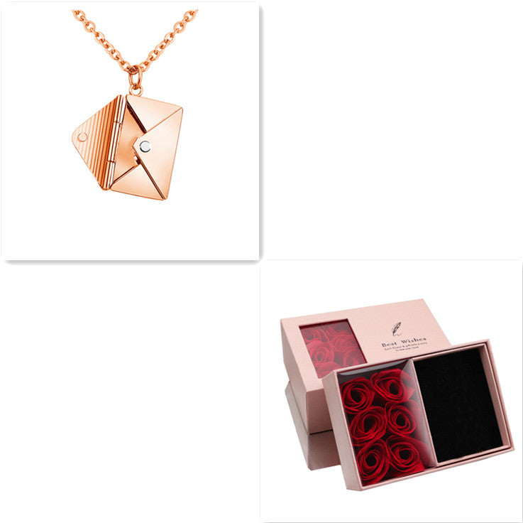 Fashion Jewelry Envelop Necklace Women Lover Letter Pendant Best Gifts For Girlfriend Jewelry / Accessories
