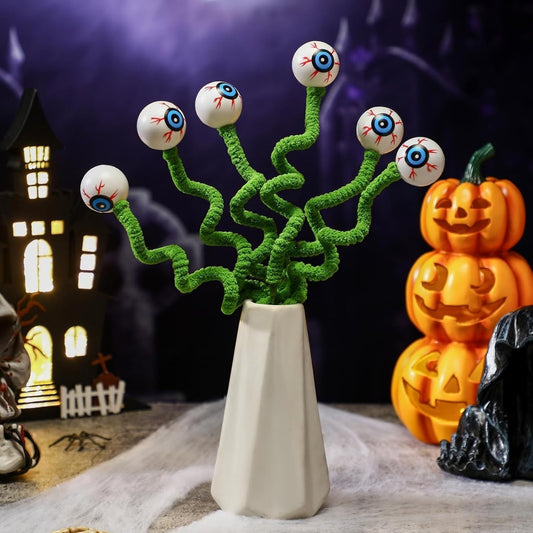 Halloween Three-dimensional Eye Beads Twig Cutting Bouquet Creative Funny Decoration Home Ornaments