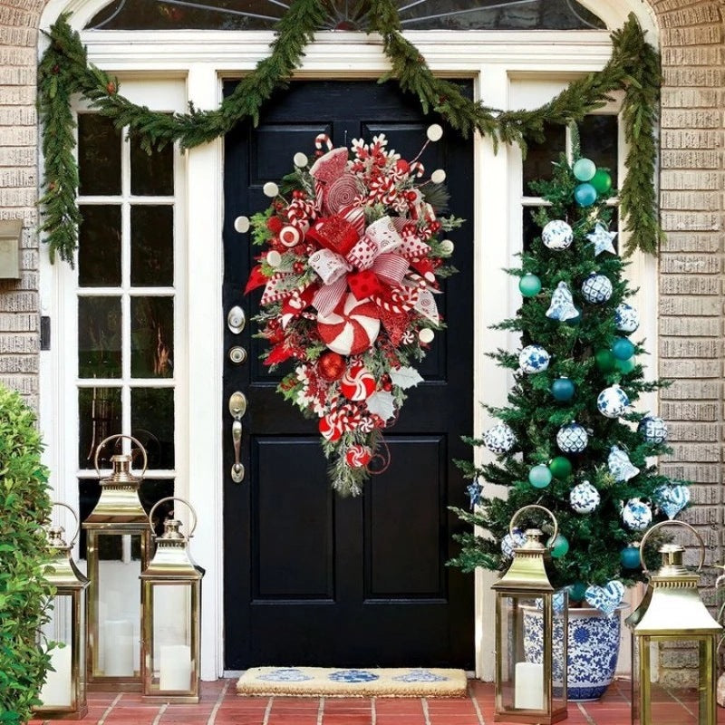 Christmas Upside Down Tree Door Wall Decoration Home Ornaments